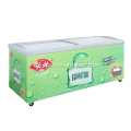 Pintu geser horizontal lemari es freezer dalam